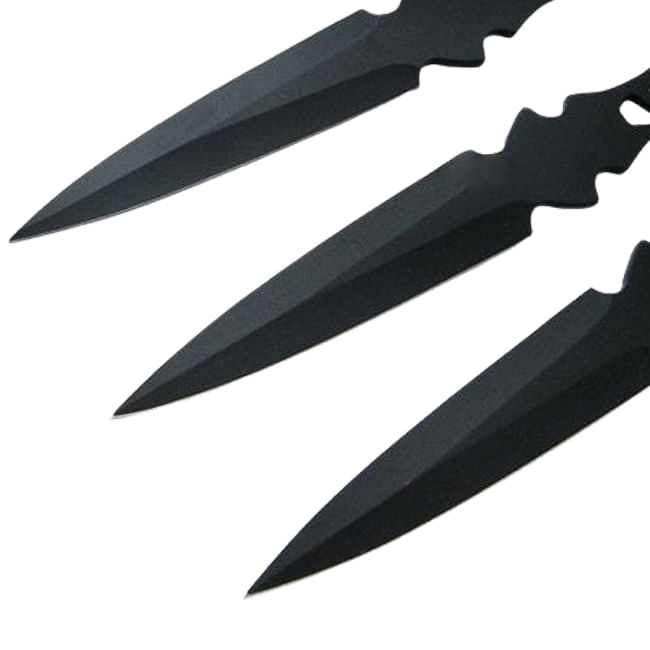 Set trei cutite de aruncat, Anarchy Way si 3 cutite de aruncat Ballistic Blades, IdeallStore®,otel inoxidabil - 3 | YEO