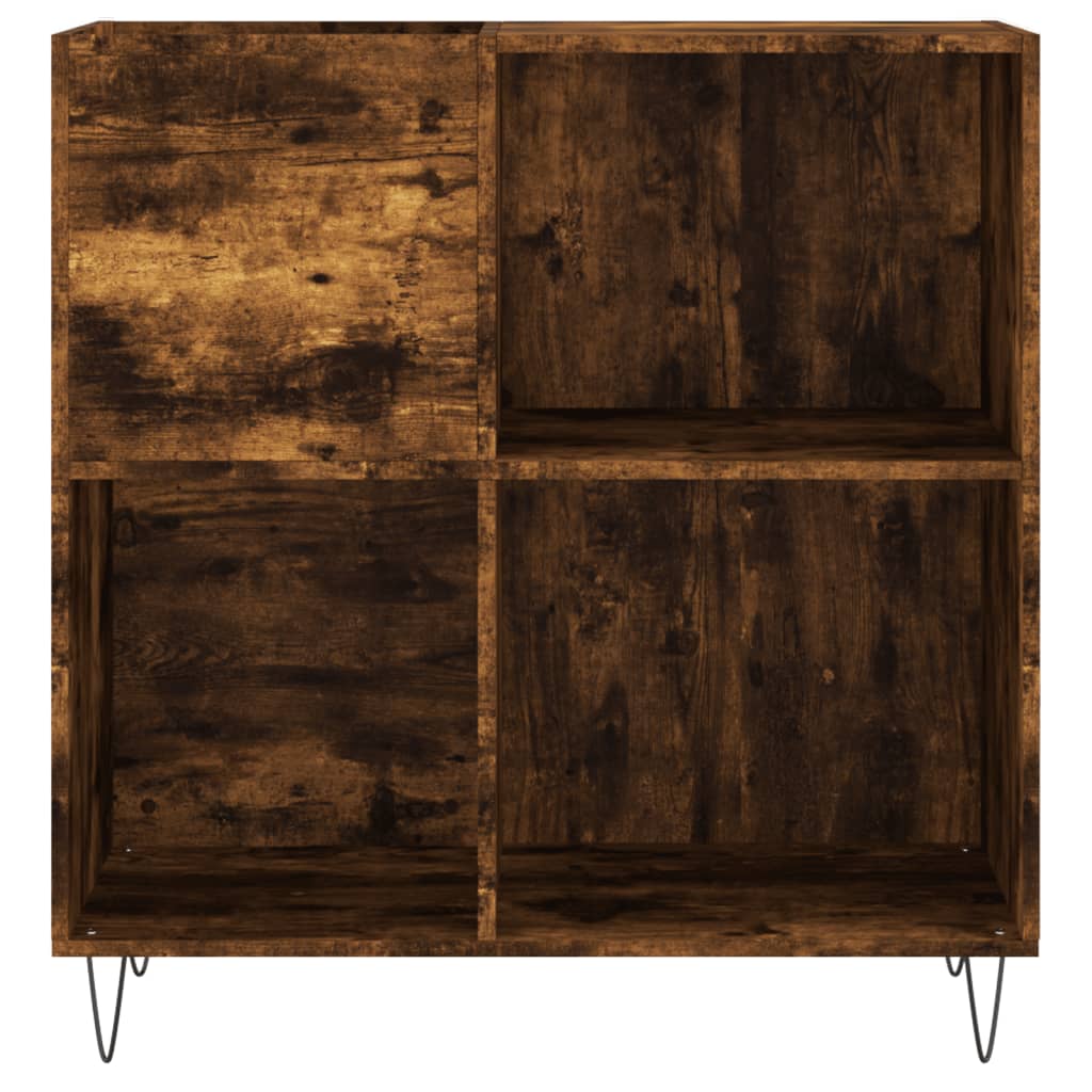 Dulap pentru discuri stejar fumuriu 84,5x38x89 cm lemn compozit — imaginea 4
