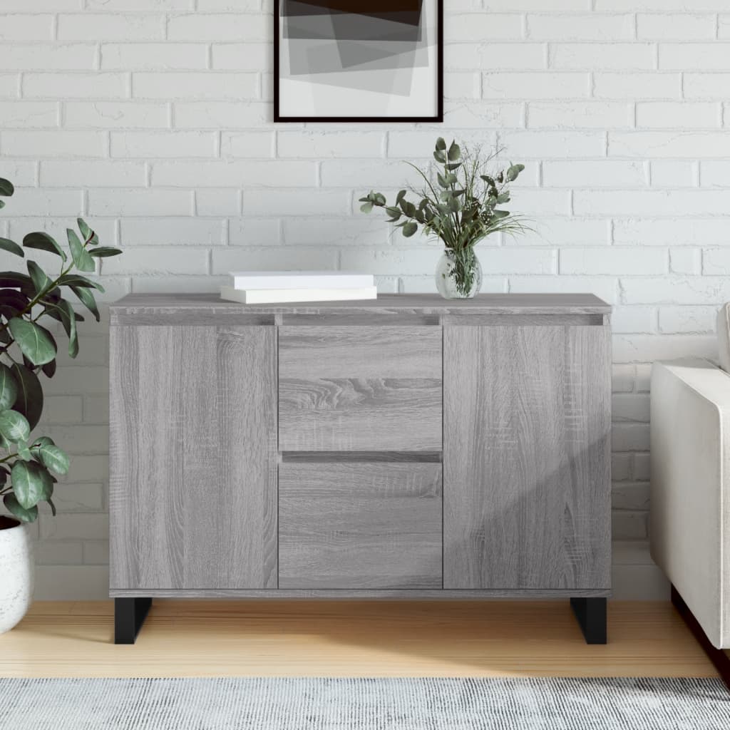Servanta, gri sonoma, 104x35x70 cm, lemn prelucrat — imaginea 2
