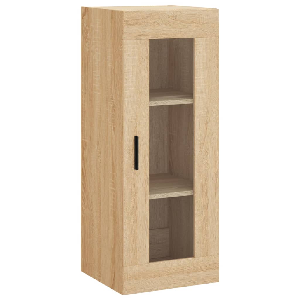 Dulap inalt, stejar sonoma, 34,5x34x180 cm, lemn prelucrat — imaginea 5