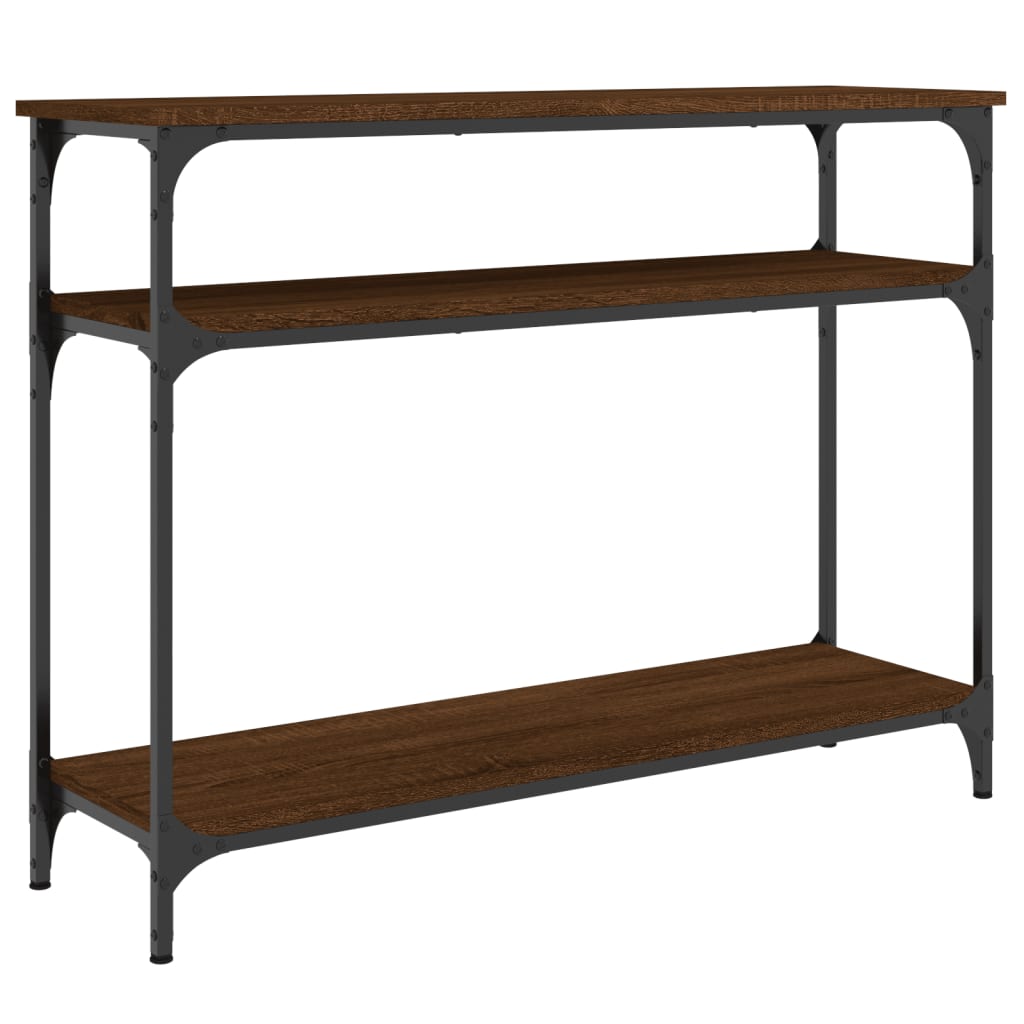 Masuta consola, stejar maro, 100x29x75 cm, lemn prelucrat