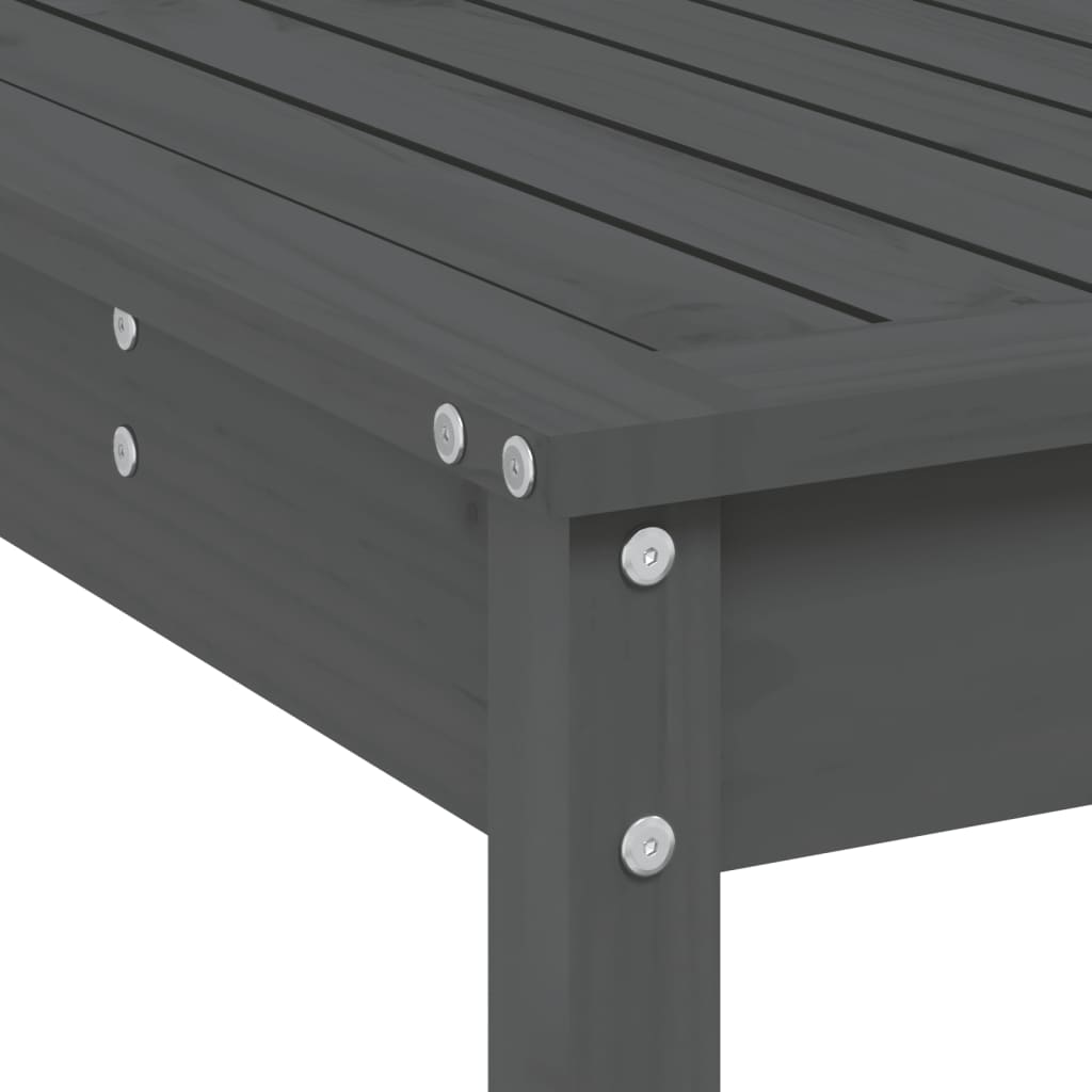 Set mobilier bar pentru gradina, 5 piese, gri, lemn masiv pin — imaginea 7
