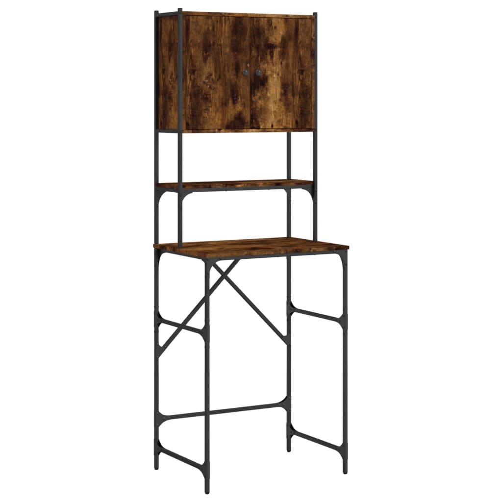 Dulap masina de spalat, stejar fumuriu, 68x48,5x194 cm