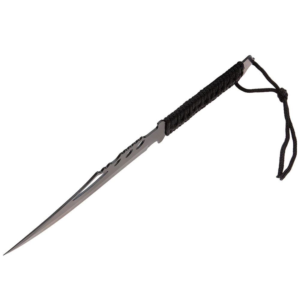 Set Cutit de vanatoare Extreme Battle si sase cutite de aruncat, Black Fury, IdeallStore®, otel inoxidabil