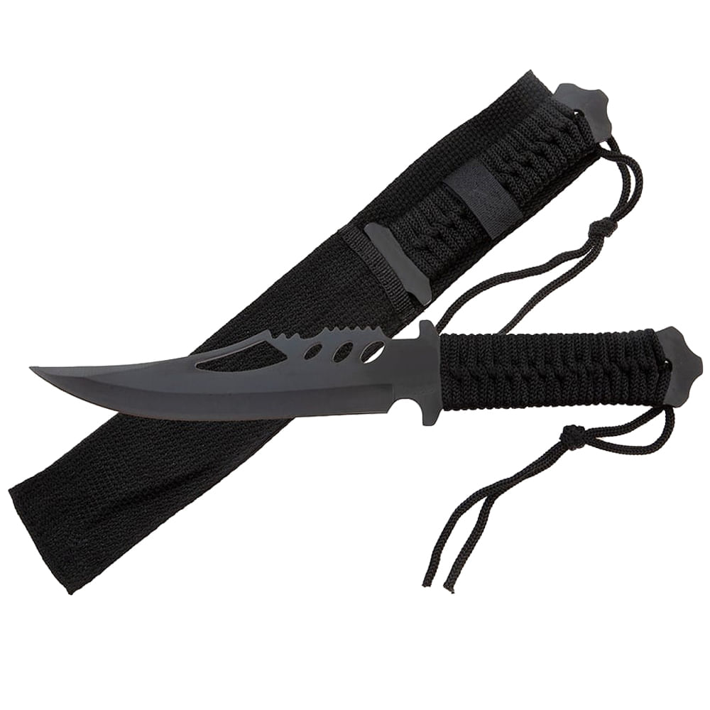 Set Cutit de vanatoare Extreme Battle si trei cutite de aruncat, Ninja Assasin, DEPOX®, otel inoxidabil — imaginea 6