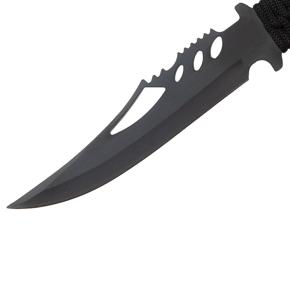 Set Cutit de vanatoare Extreme Battle si trei cutite de aruncat, Ninja Assasin, DEPOX®, otel inoxidabil — imaginea 7