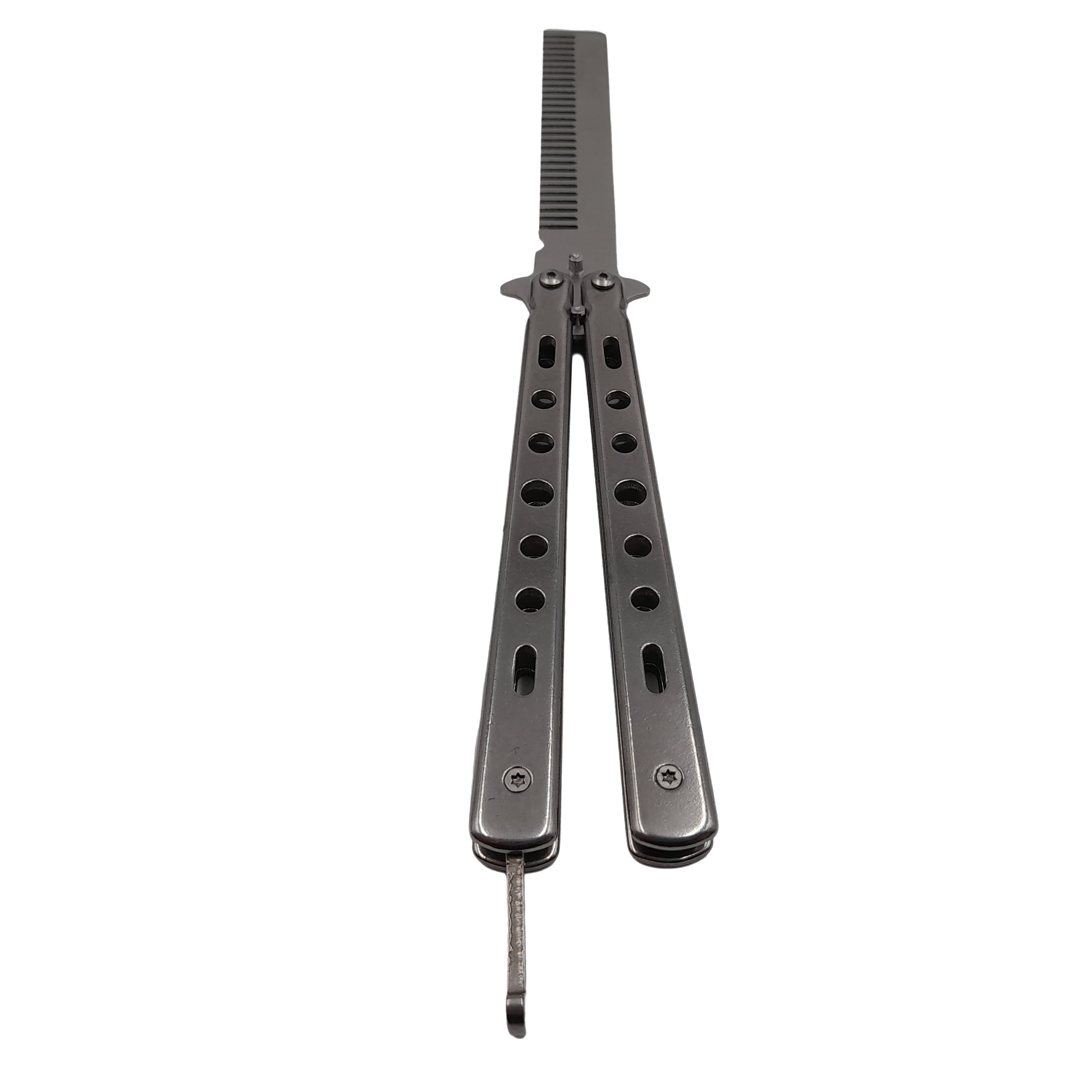 Set Briceag fluture si sase cutite de aruncat, Black Fury, IdeallStore®, otel inoxidabil, teaca inclusa - 4 | YEO