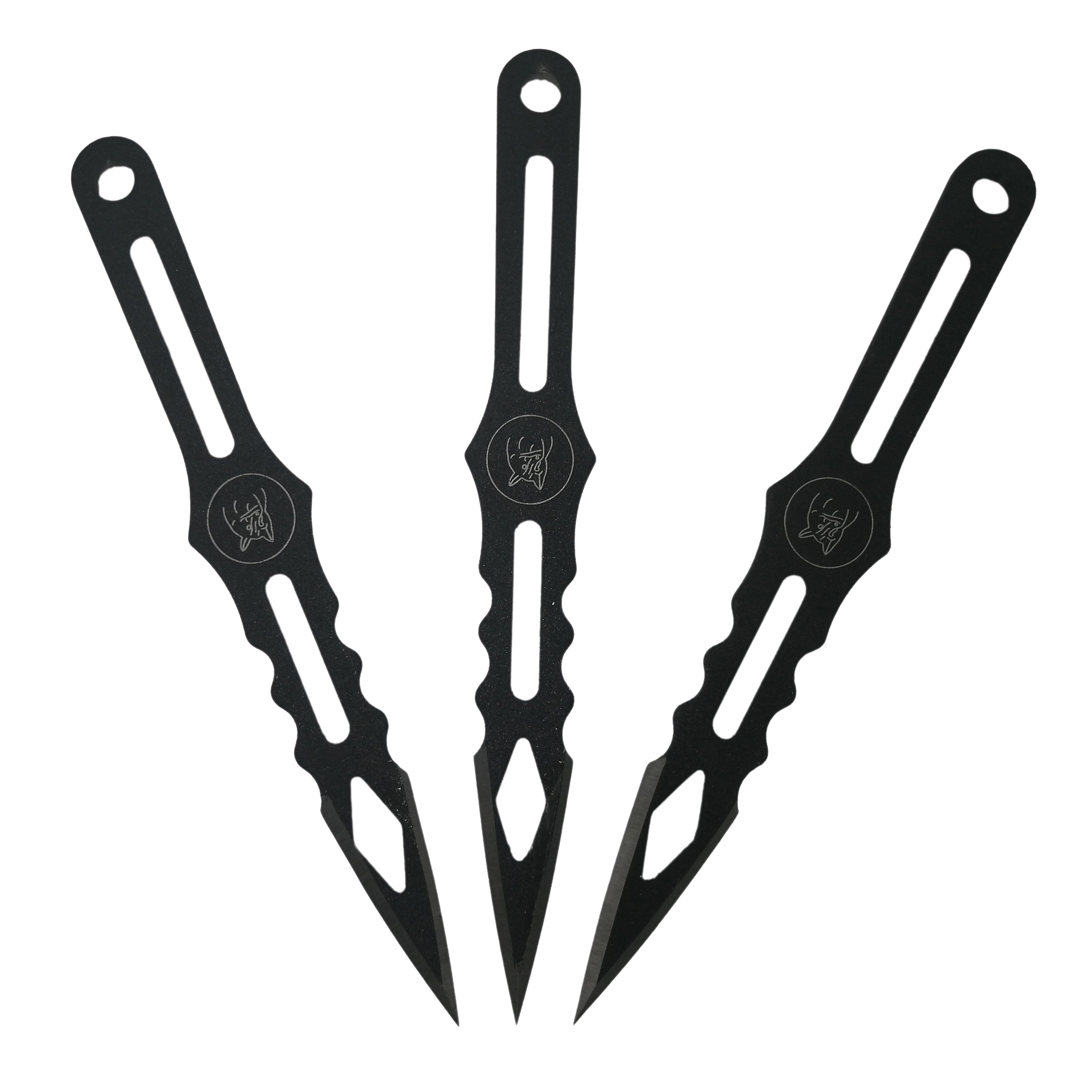 Set 9 cutite de aruncat , DEPOX® , otel inoxidabil , negru — imaginea 9