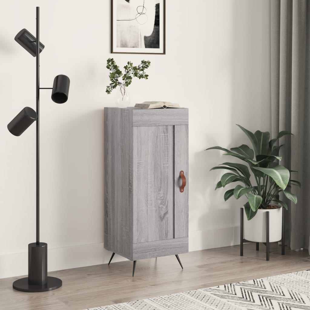 Servanta, gri sonoma, 34,5x34x90 cm, lemn compozit — imaginea 2