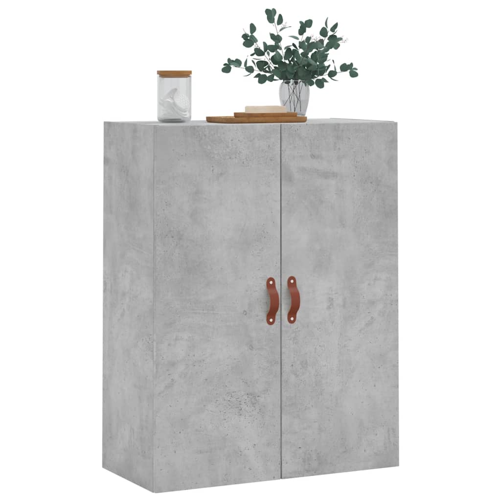 Dulap cu montaj pe perete, gri beton, 69,5x34x90 cm — imaginea 4