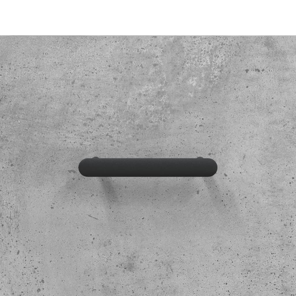 Noptiera, gri beton, 40x35x47,5 cm, lemn compozit — imaginea 9