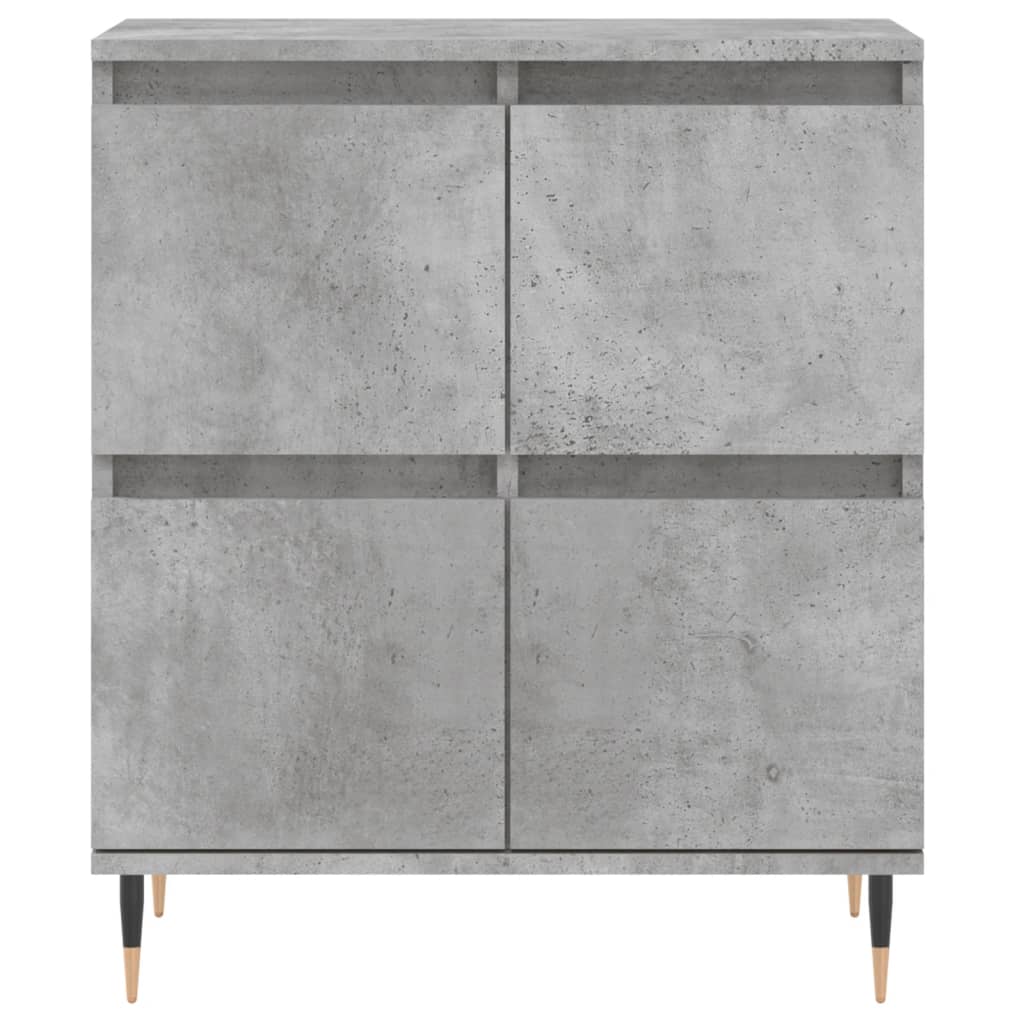 Servante, 3 piese, gri beton, lemn prelucrat — imaginea 6