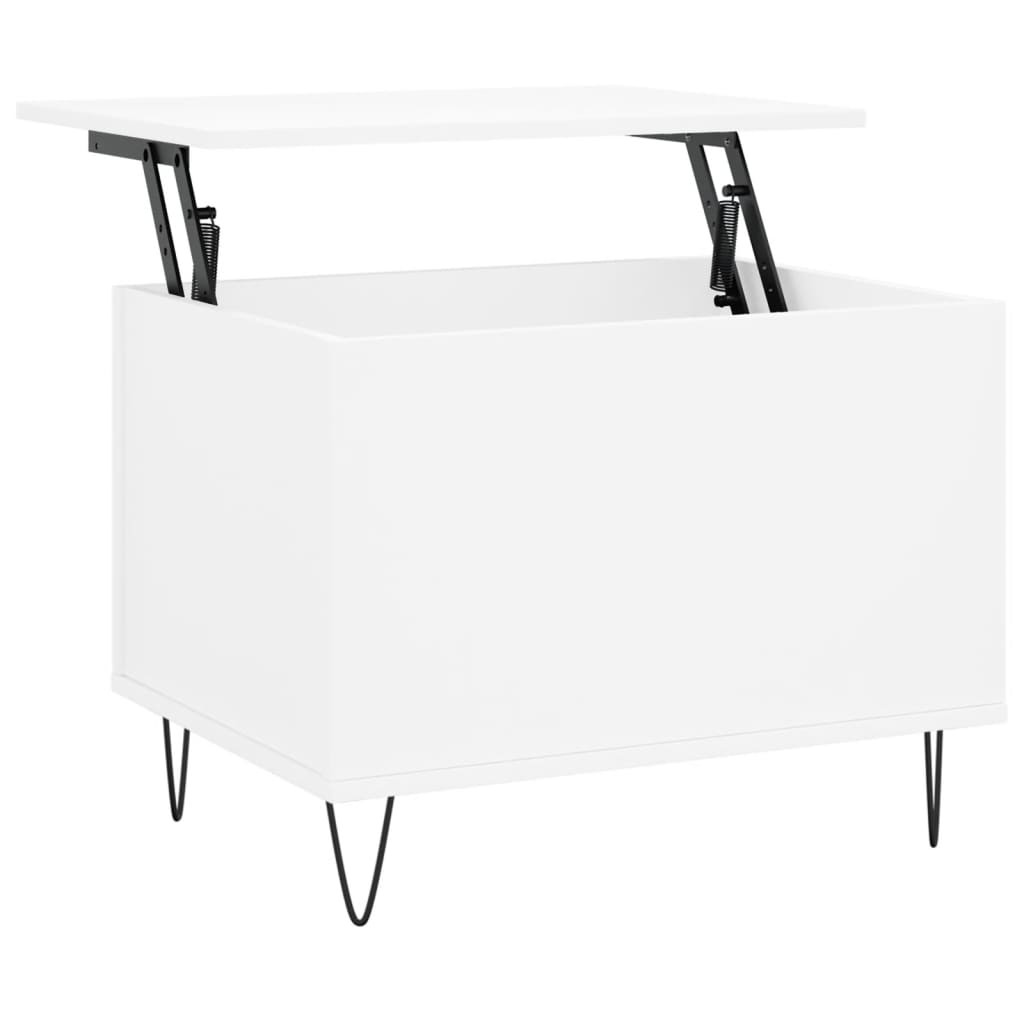 Masuta de cafea, alb, 60x44,5x45 cm, lemn prelucrat