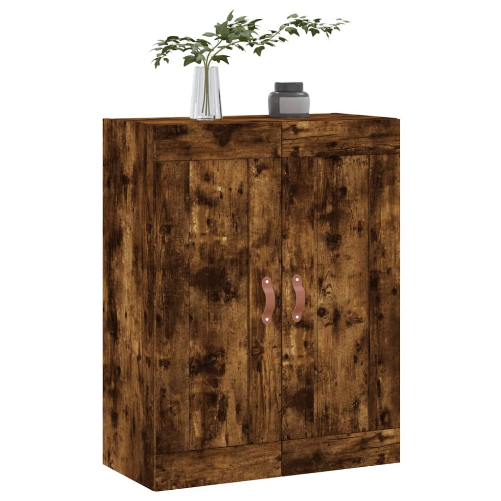 Dulap pe perete, stejar afumat, 69,5x34x90 cm, lemn prelucrat — imaginea 4