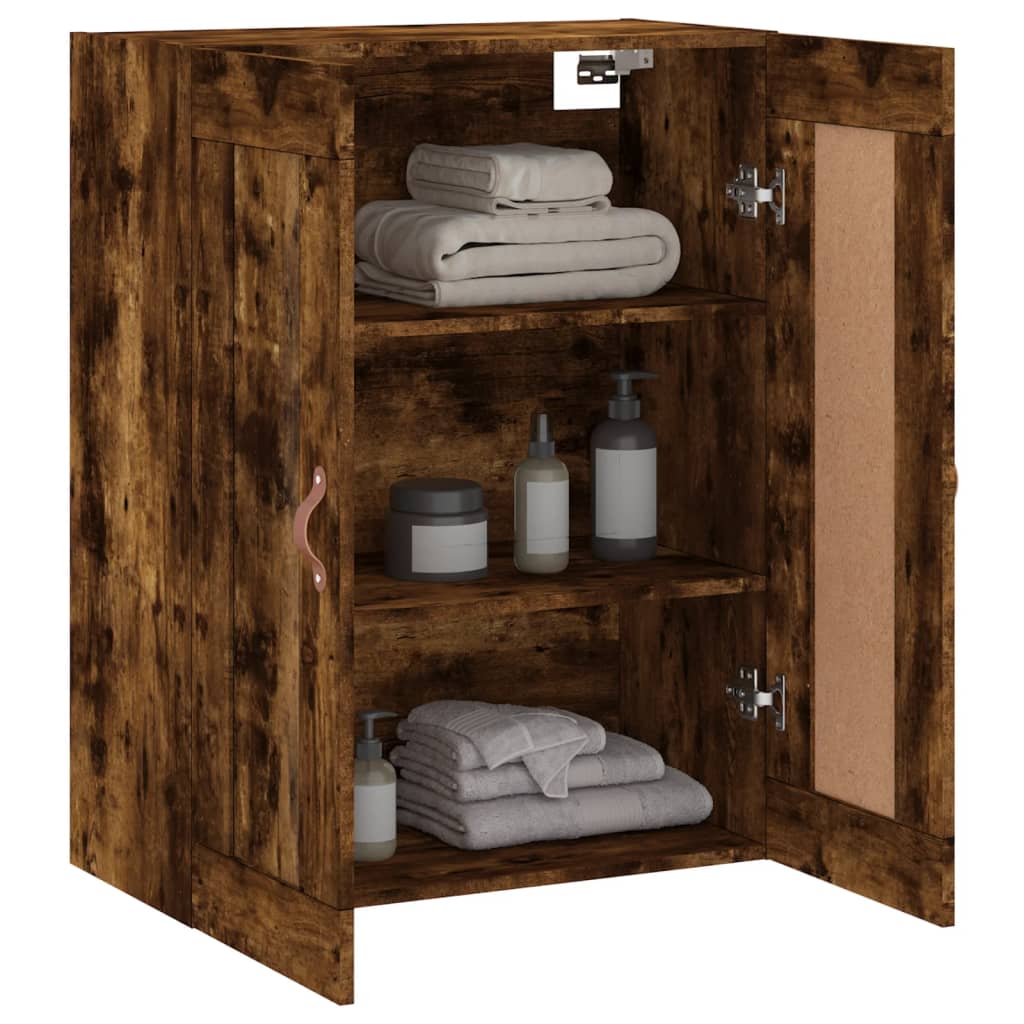 Dulap pe perete, stejar afumat, 69,5x34x90 cm, lemn prelucrat — imaginea 5