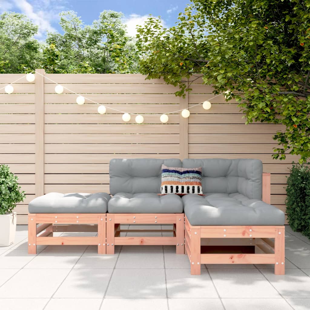 Set mobilier relaxare gradina, 4 piese, lemn masiv Douglas — imaginea 2