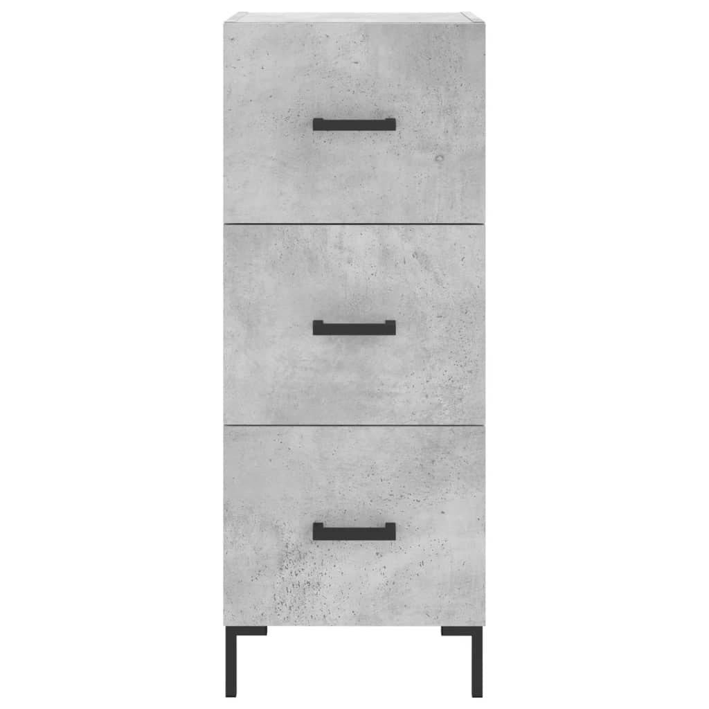 Dulap inalt, gri beton, 34,5x34x180 cm, lemn prelucrat — imaginea 6