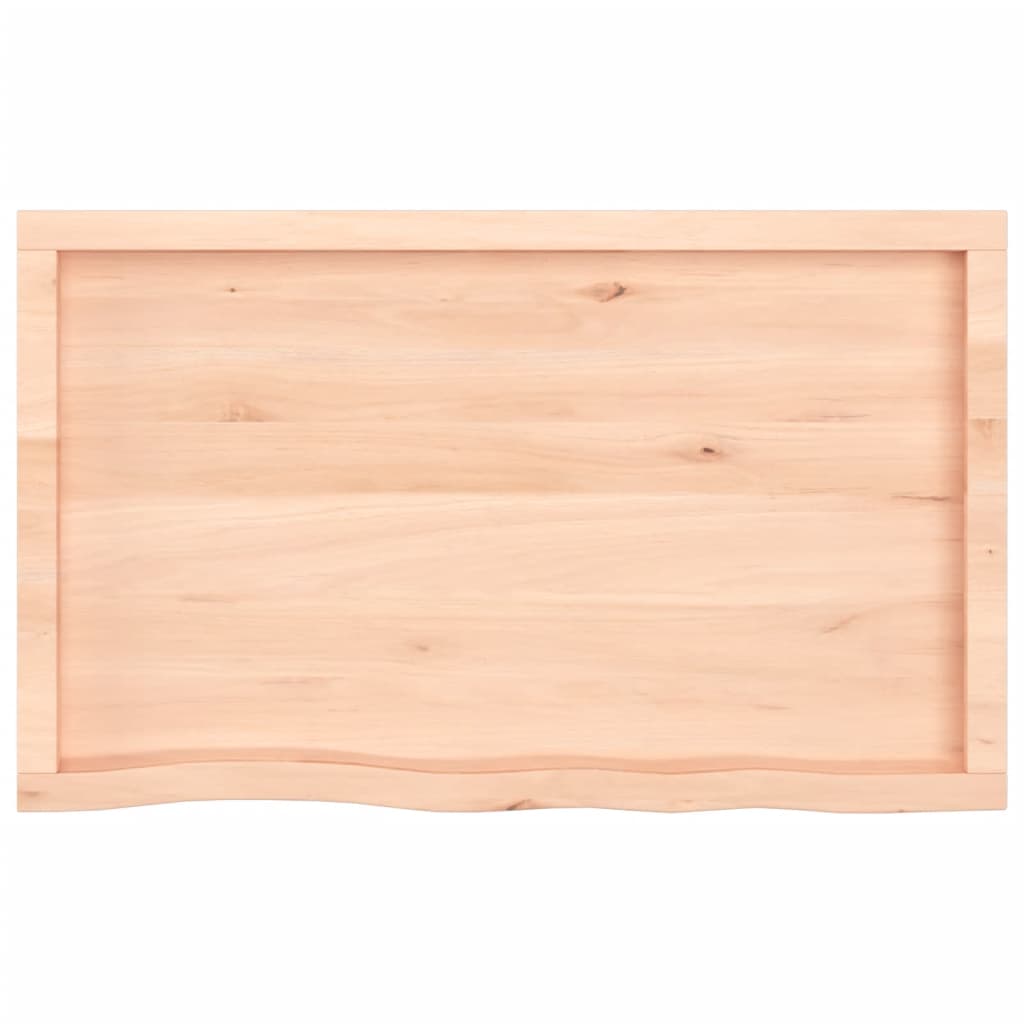 Polita de perete, 100x60x(2-4)cm, lemn masiv de stejar netratat — imaginea 3