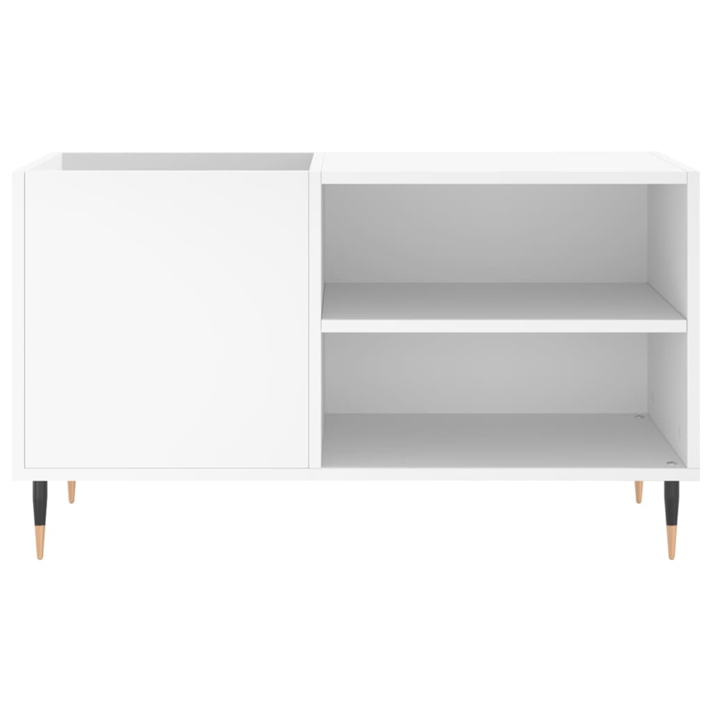 Dulap de discuri, alb, 85x38x48 cm, lemn prelucrat — imaginea 4