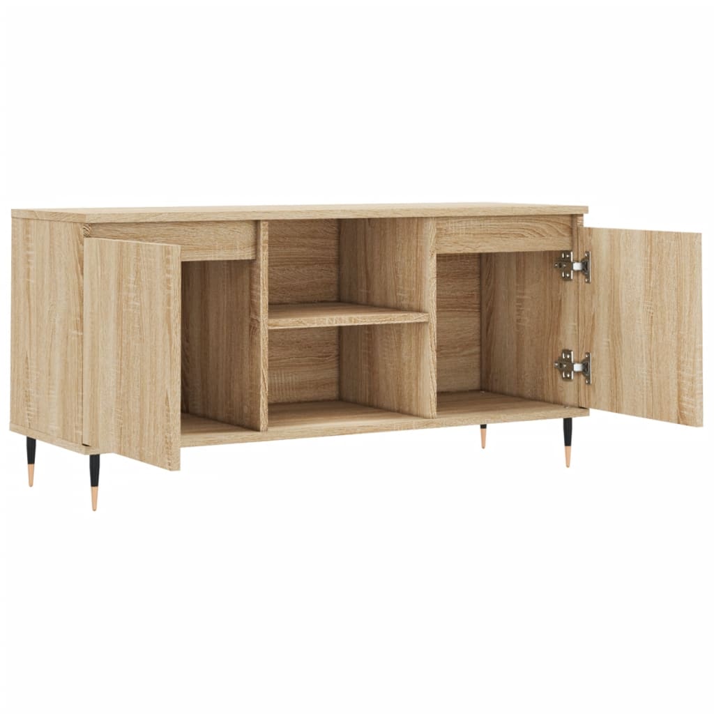Comoda TV, stejar sonoma, 104x35x50 cm, lemn compozit — imaginea 6