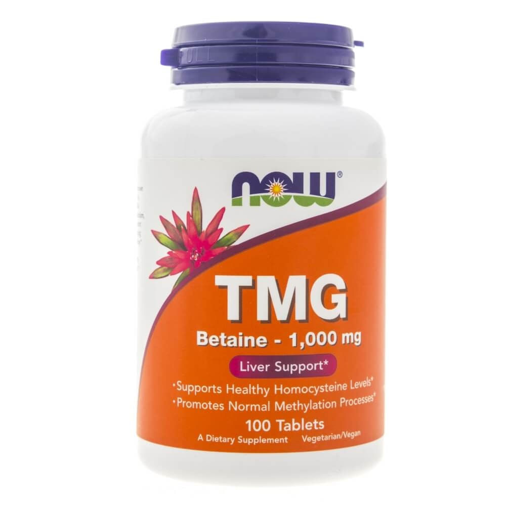 Suplimente nutritive Now Foods TMG Betaine, 1000 mg, 100 comprimate