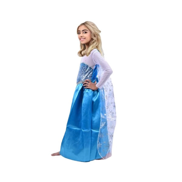 Rochie carnaval printesa Elsa Frozen, IdeallStore®, 5-7 ani , Albastru , Halloween - 1 | YEO