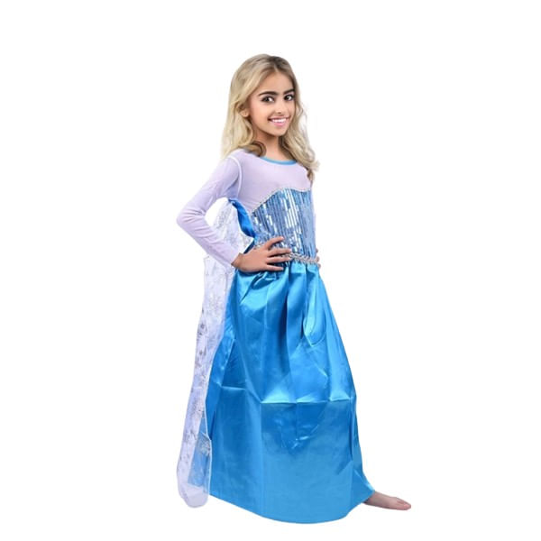 Rochie carnaval printesa Elsa Frozen, IdeallStore®, 5-7 ani , Albastru , Halloween - 2 | YEO