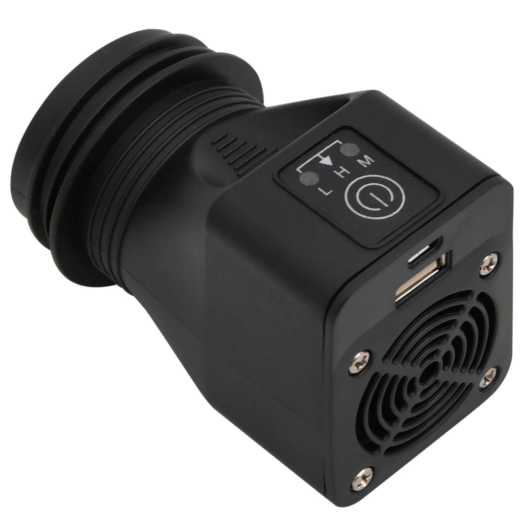 Aragaz cu lemne, cu ventilator USB argintiu, 35,5x26x28 cm otel — imaginea 8