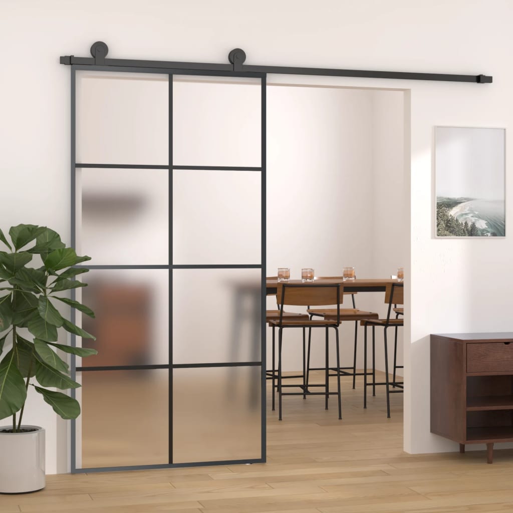 Usa glisanta cu set feronerie 102,5x205 cm sticla ESG/aluminiu — imaginea 2