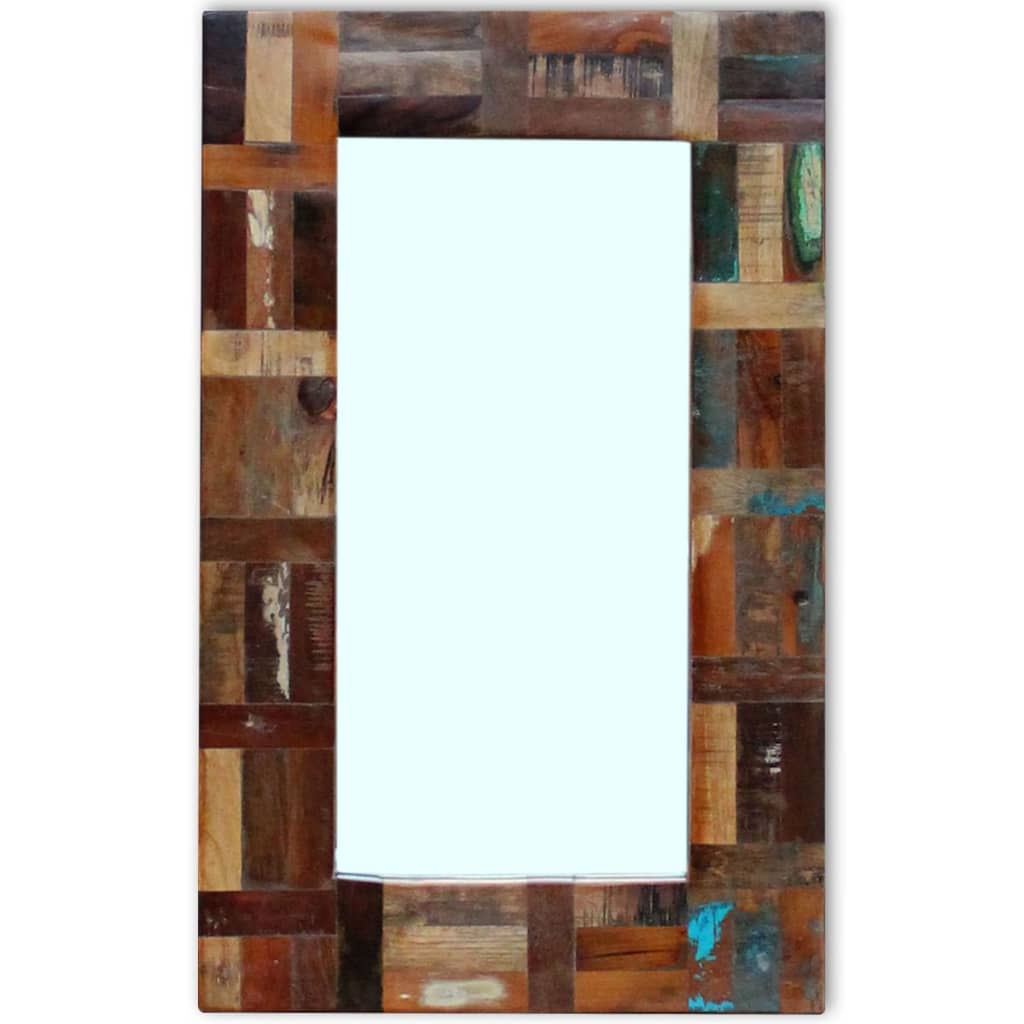 Oglinda, 80x50 cm, lemn masiv reciclat