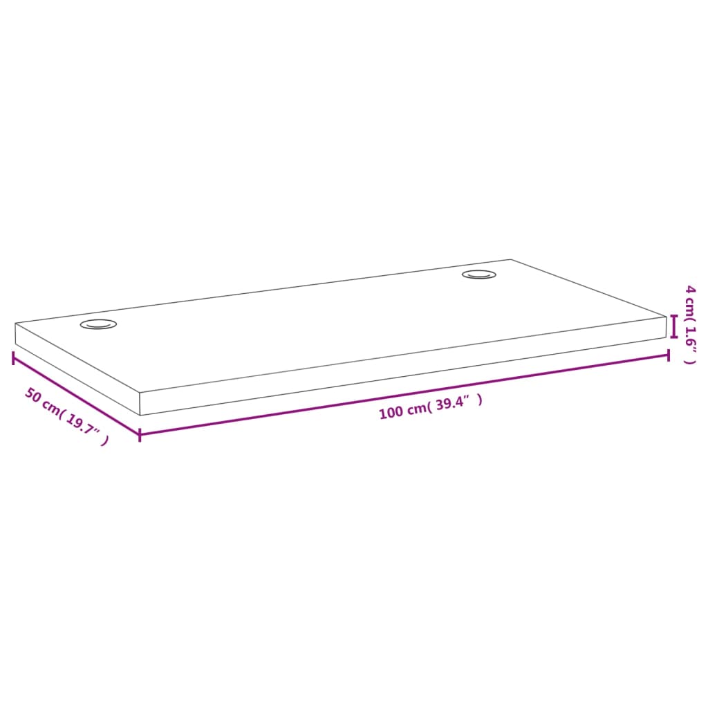 Blat de birou, 100x50x4 cm, bambus - 3 | YEO