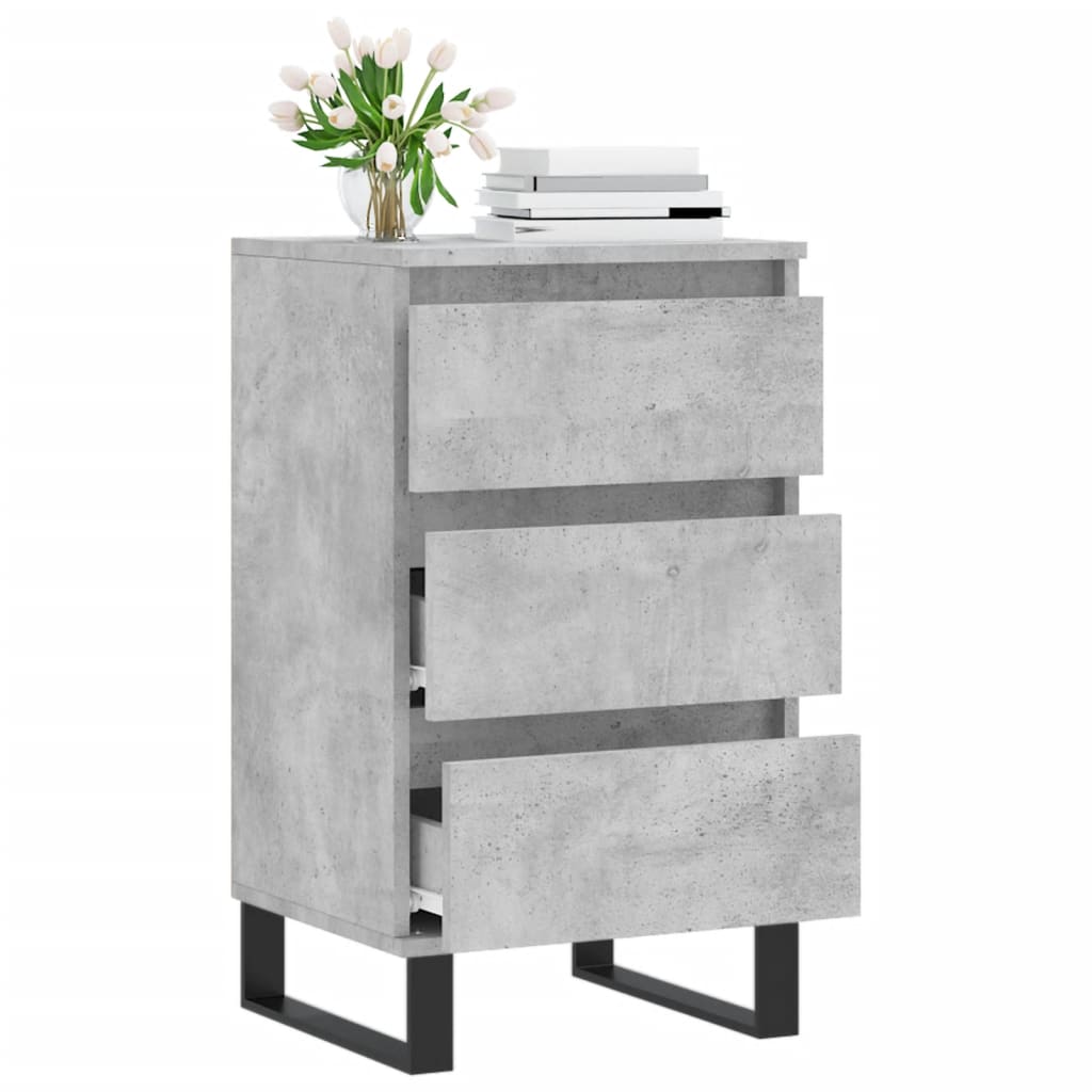 Servanta, gri beton, 40x35x70 cm, lemn prelucrat — imaginea 4