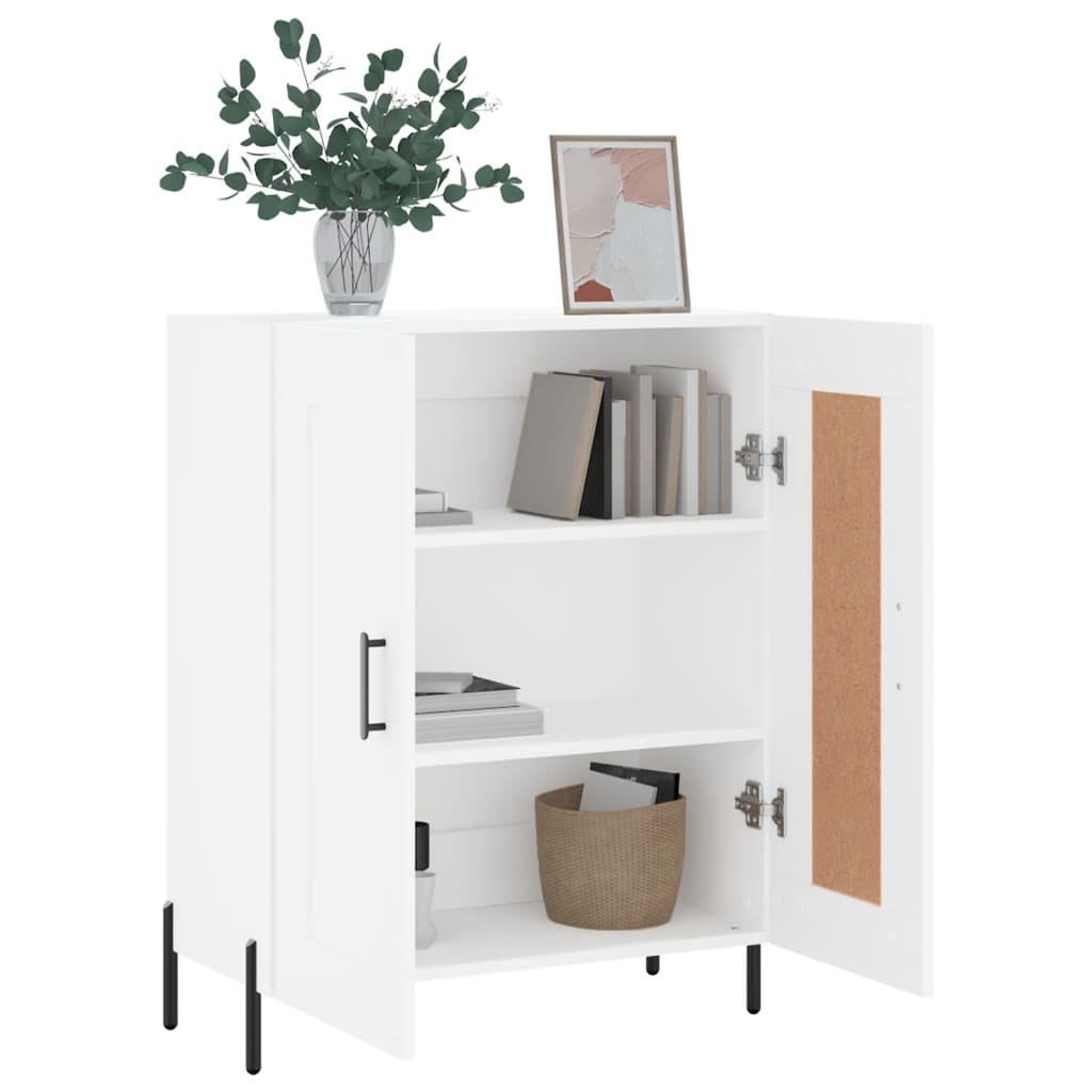 Servanta, alb, 69,5x34x90 cm, lemn compozit — imaginea 4