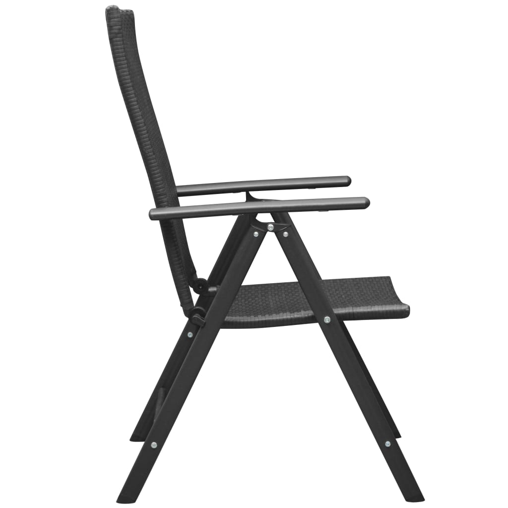 Set mobilier de gradina, 9 piese, negru — imaginea 6