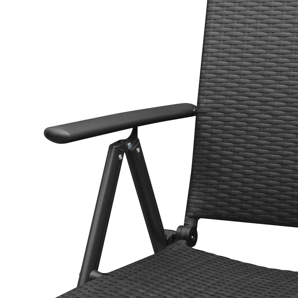 Set mobilier de gradina, 9 piese, negru — imaginea 8