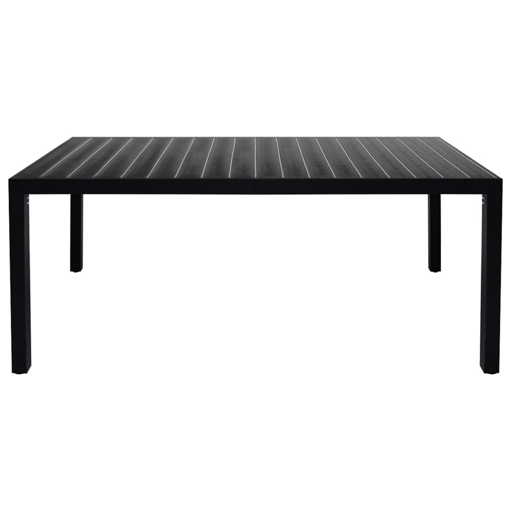 Set mobilier de gradina, 9 piese, negru — imaginea 10