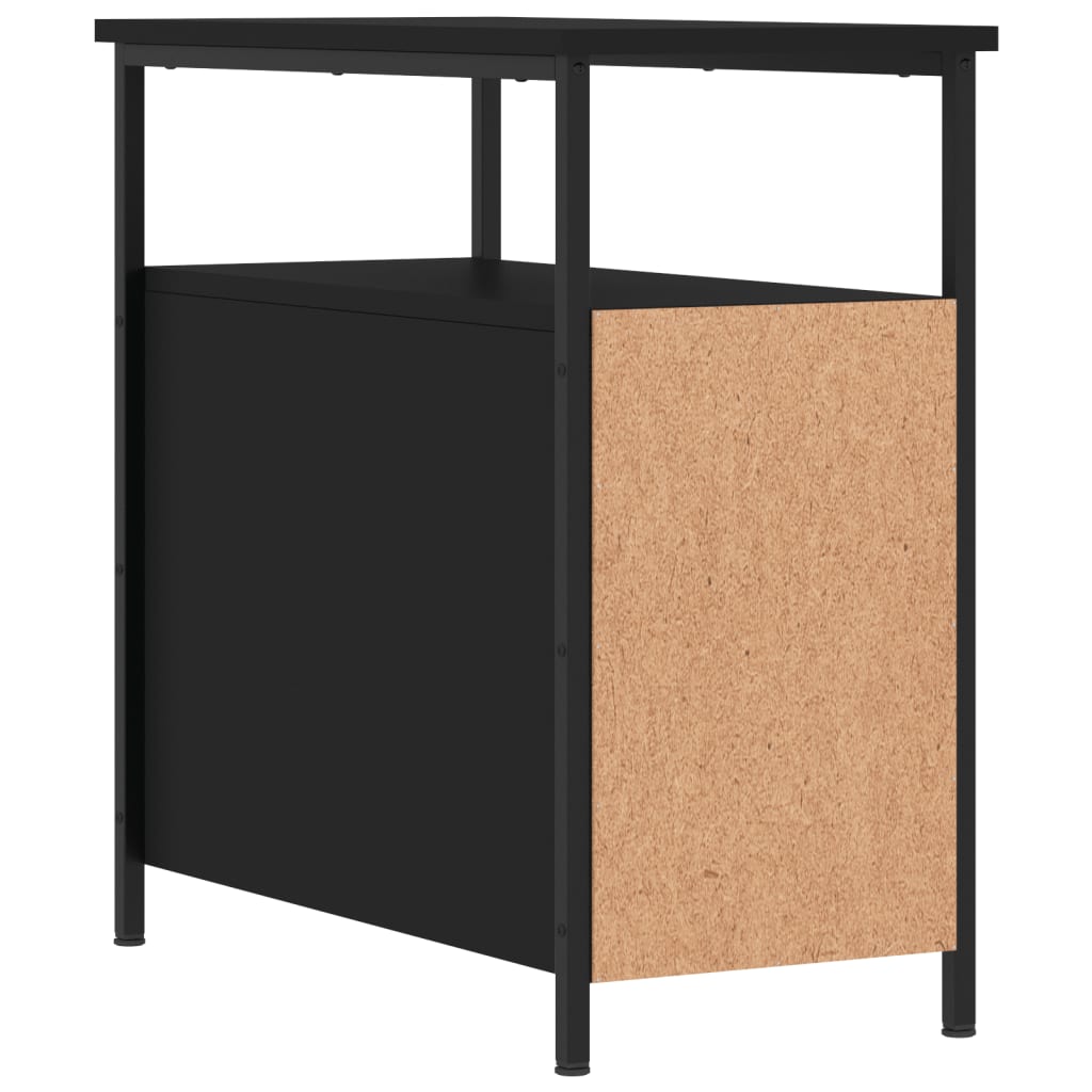 Noptiere, 2 buc., negru, 30x60x60 cm, lemn prelucrat — imaginea 9