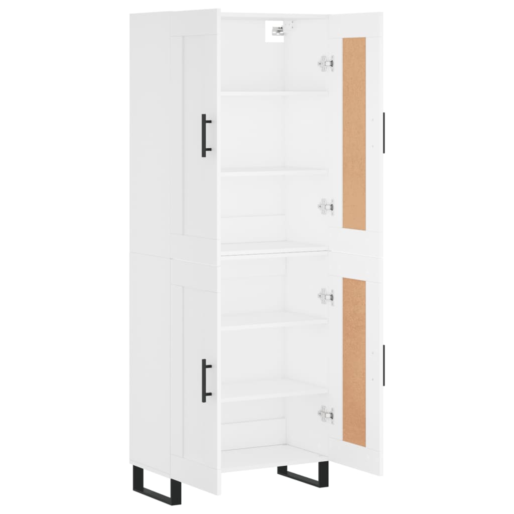 Dulap inalt, alb, 69,5x34x180 cm, lemn compozit — imaginea 4