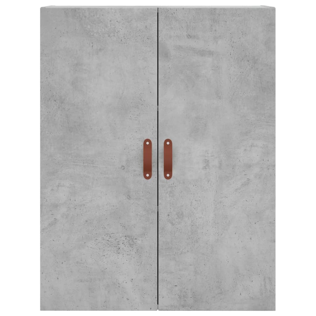 Dulap cu montaj pe perete, 2 buc, gri beton, 69,5x34x90 cm, model piele — imaginea 6