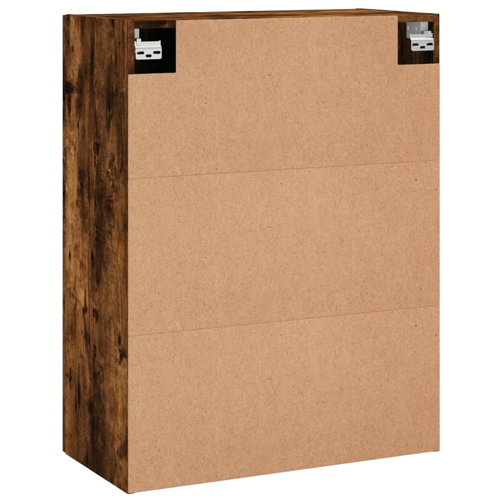 Dulapuri montate pe perete, 2 buc, stejar afumat, 69,5x34x90 cm, model piele — imaginea 8
