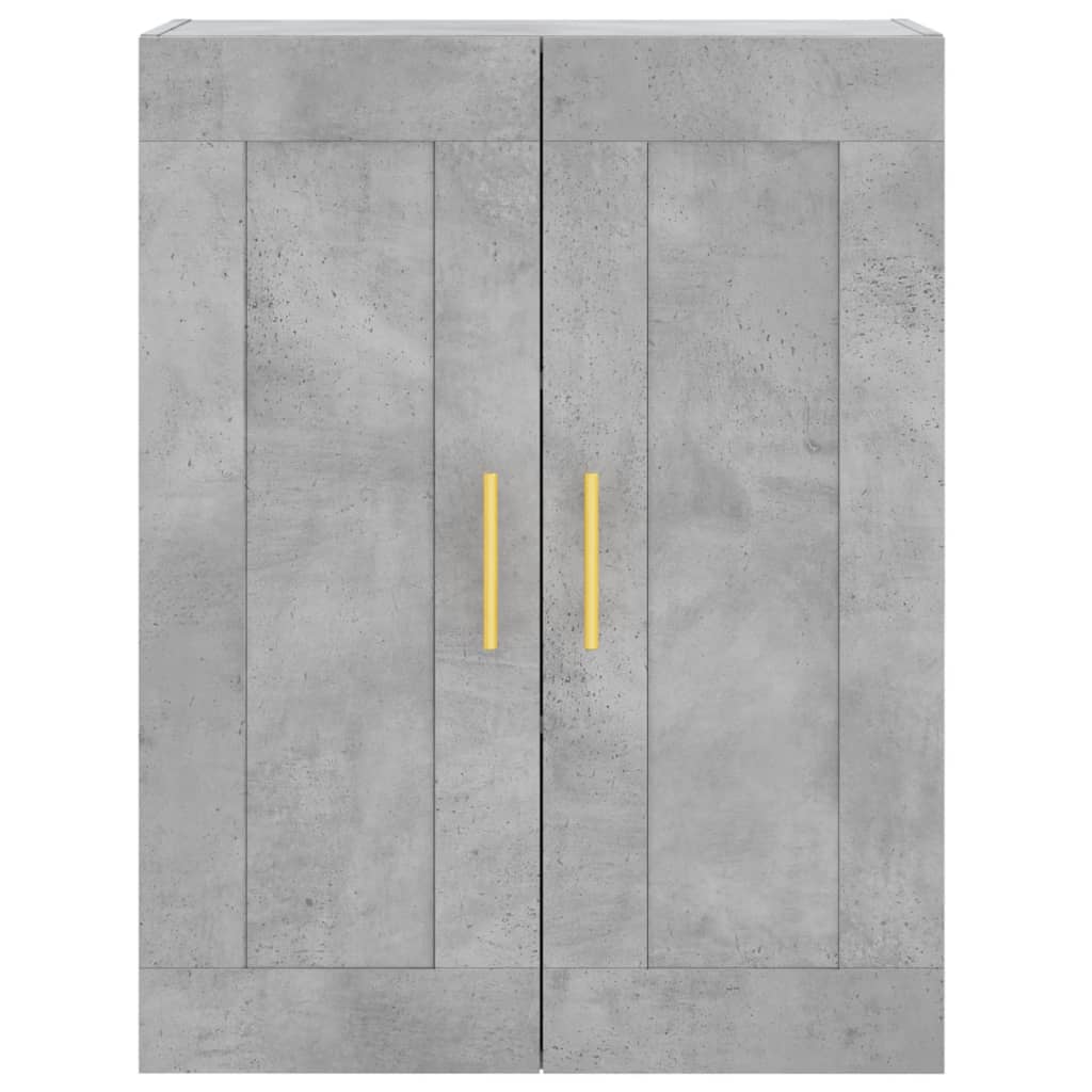 Dulap inalt, gri beton, 69,5x34x180, lemn compozit — imaginea 6
