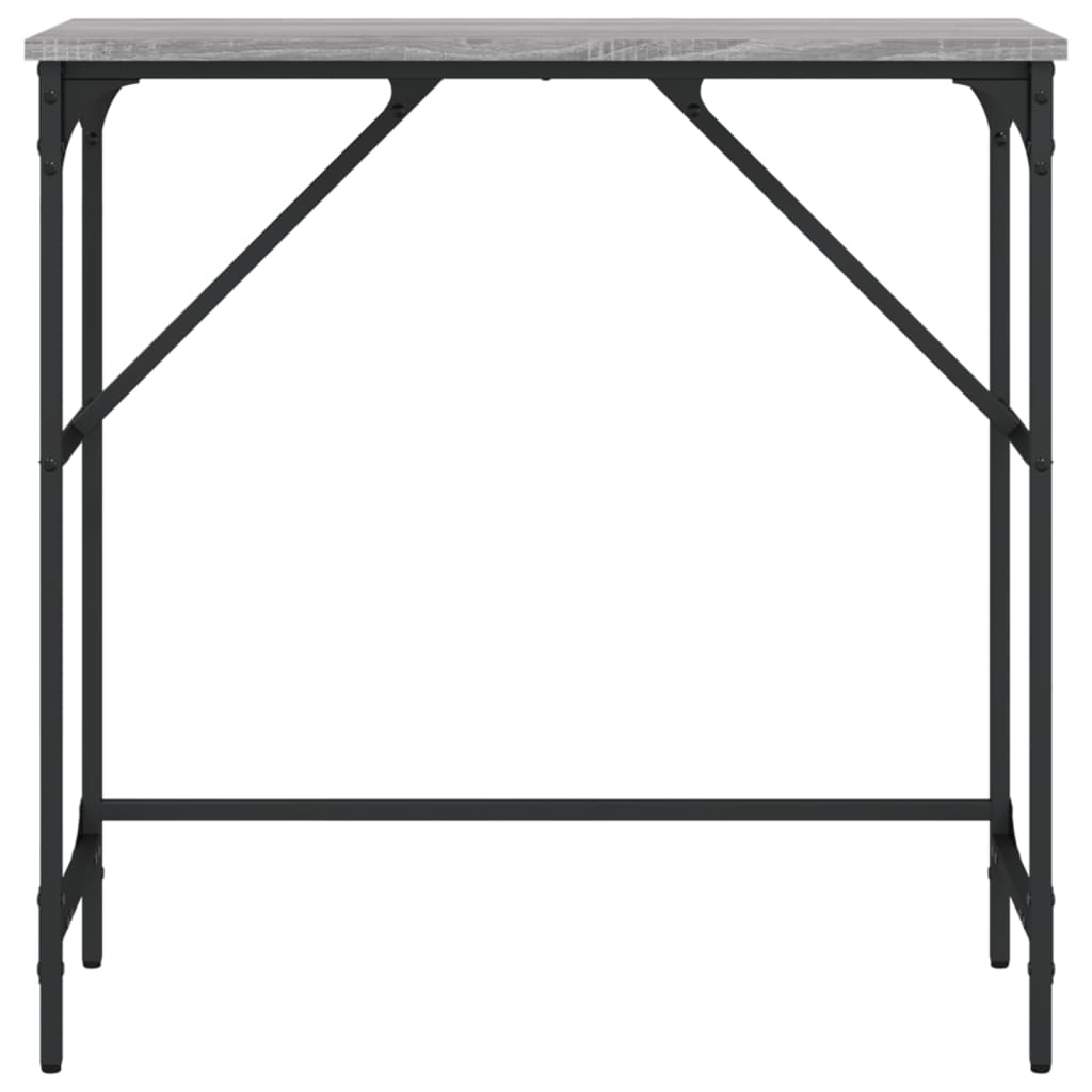 Masuta consola, gri sonoma, 75x32x75 cm, lemn prelucrat — imaginea 4