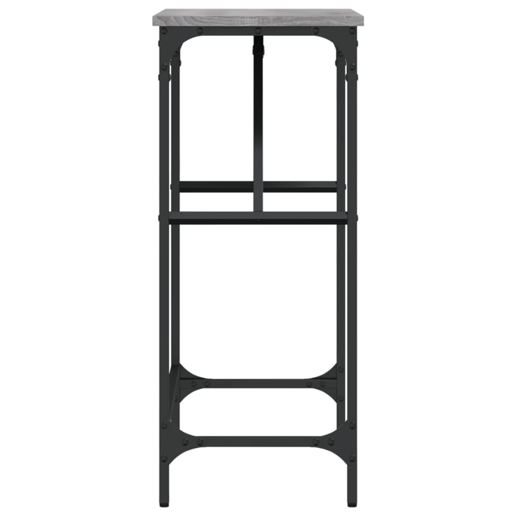 Masuta consola, gri sonoma, 75x32x75 cm, lemn prelucrat — imaginea 5
