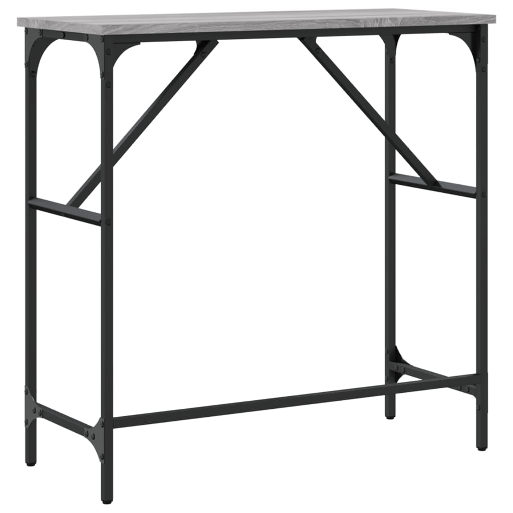 Masuta consola, gri sonoma, 75x32x75 cm, lemn prelucrat — imaginea 6