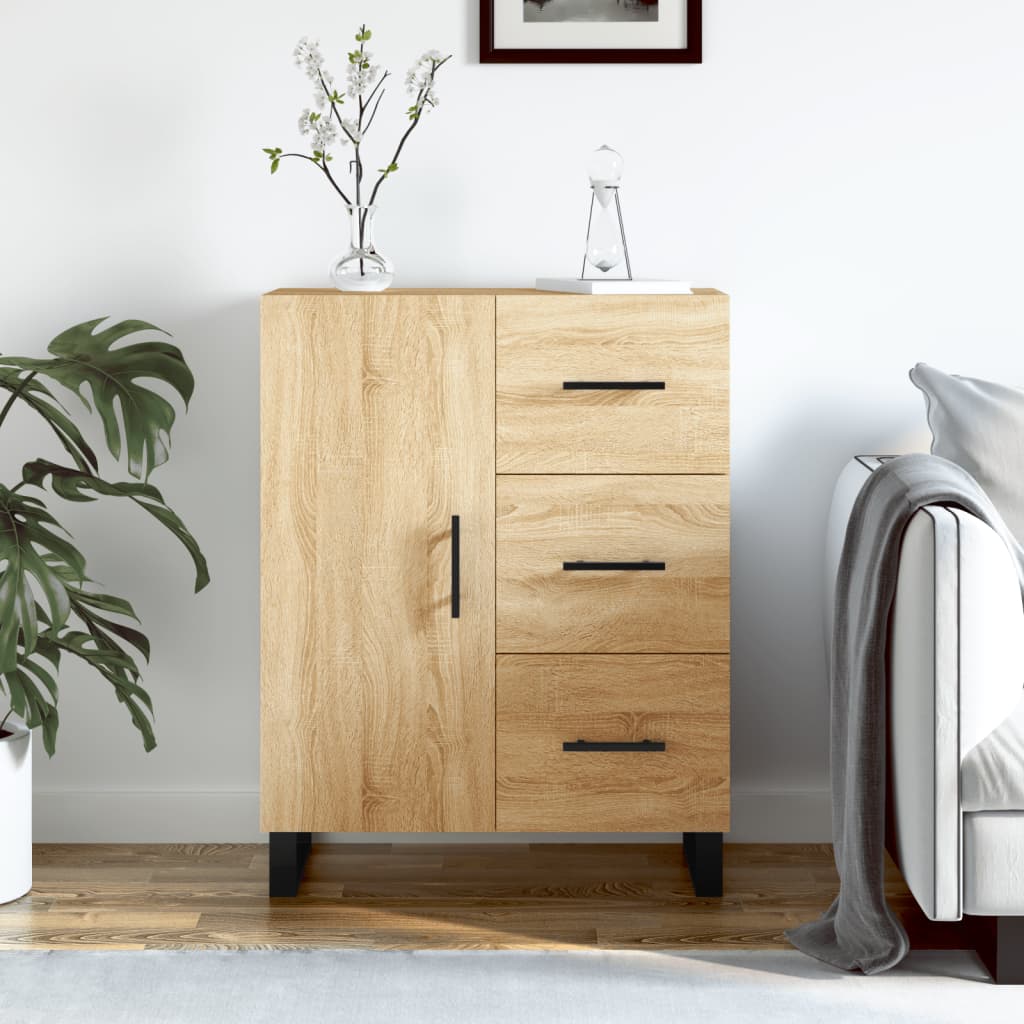 Servanta, stejar sonoma, 69,5x34x90 cm, lemn compozit — imaginea 2