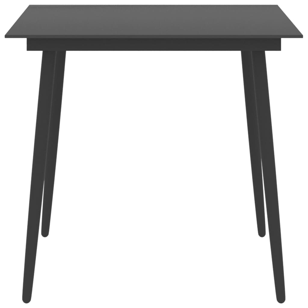 Set mobilier de gradina, 3 piese, negru — imaginea 4