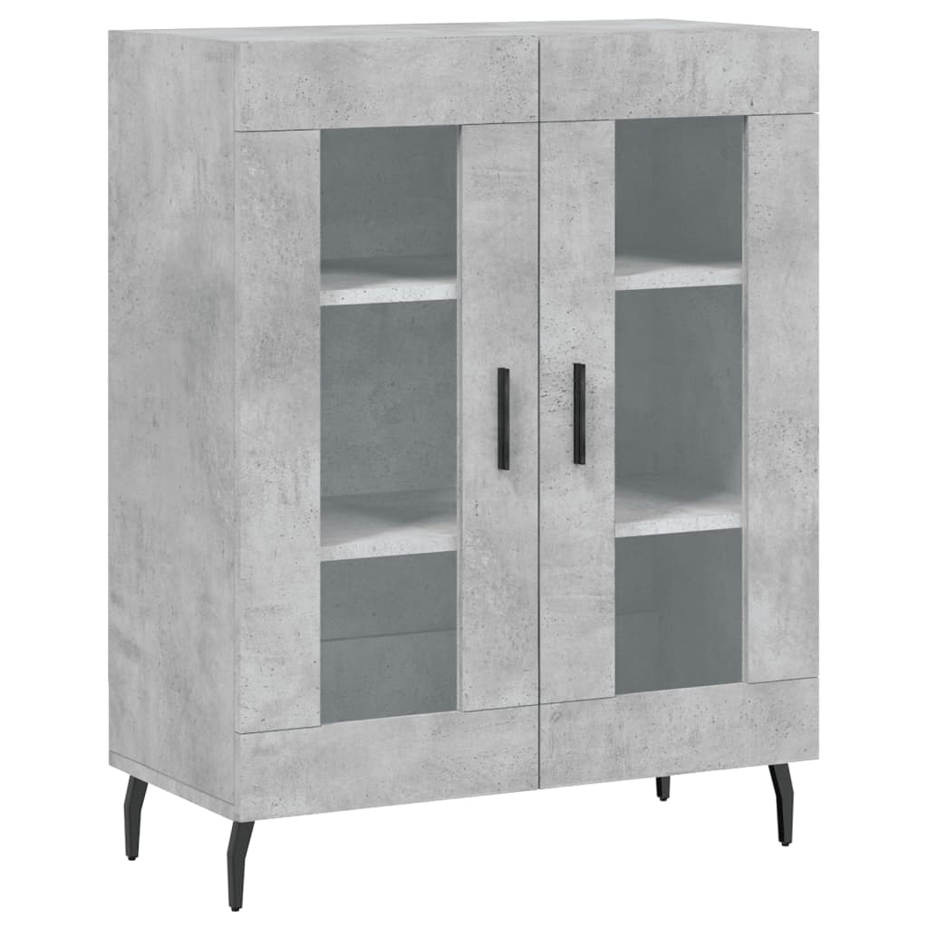 Dulap inalt, gri beton, 69,5x34x180, lemn compozit — imaginea 7