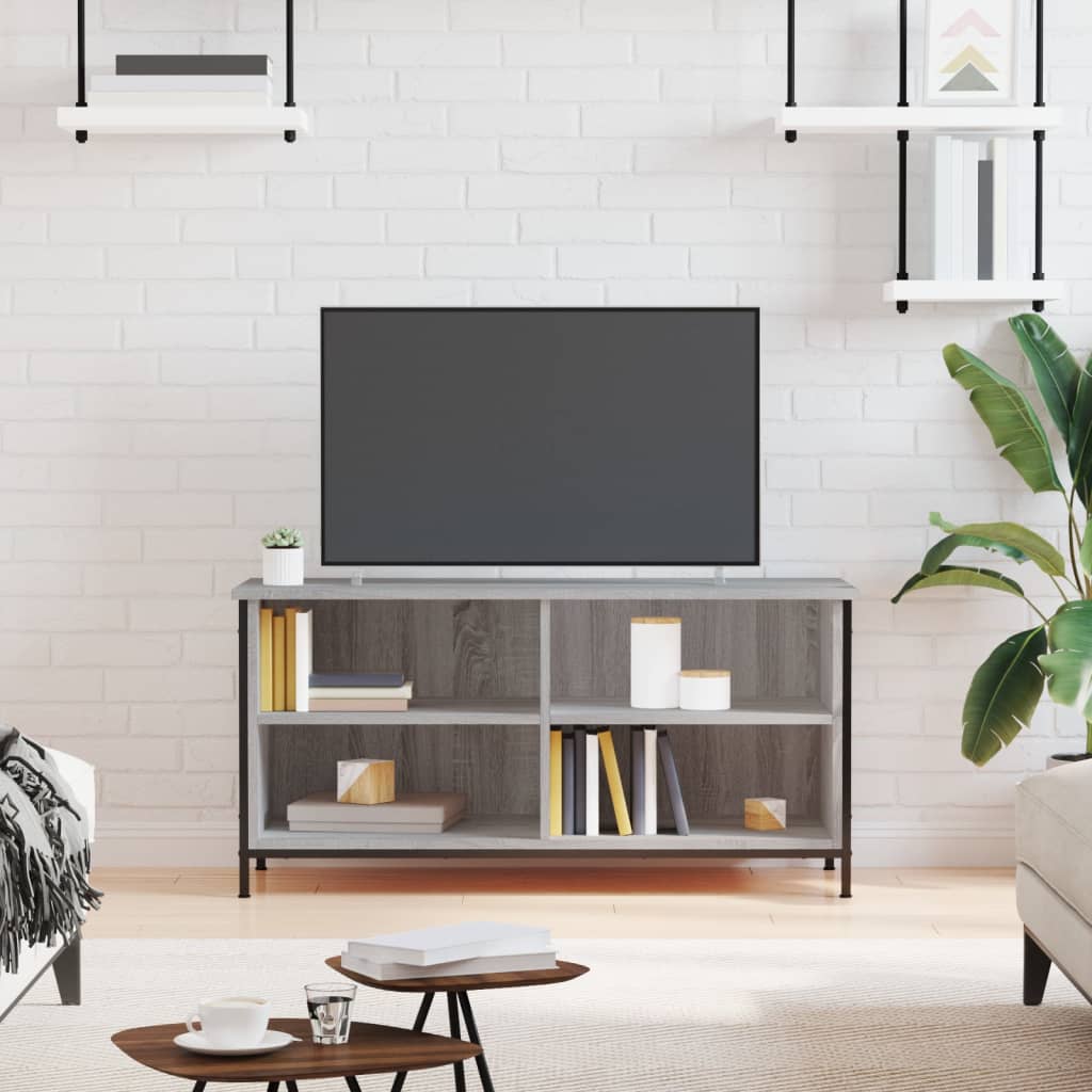 Comoda TV, gri sonoma, 100x40x50 cm, lemn prelucrat — imaginea 2