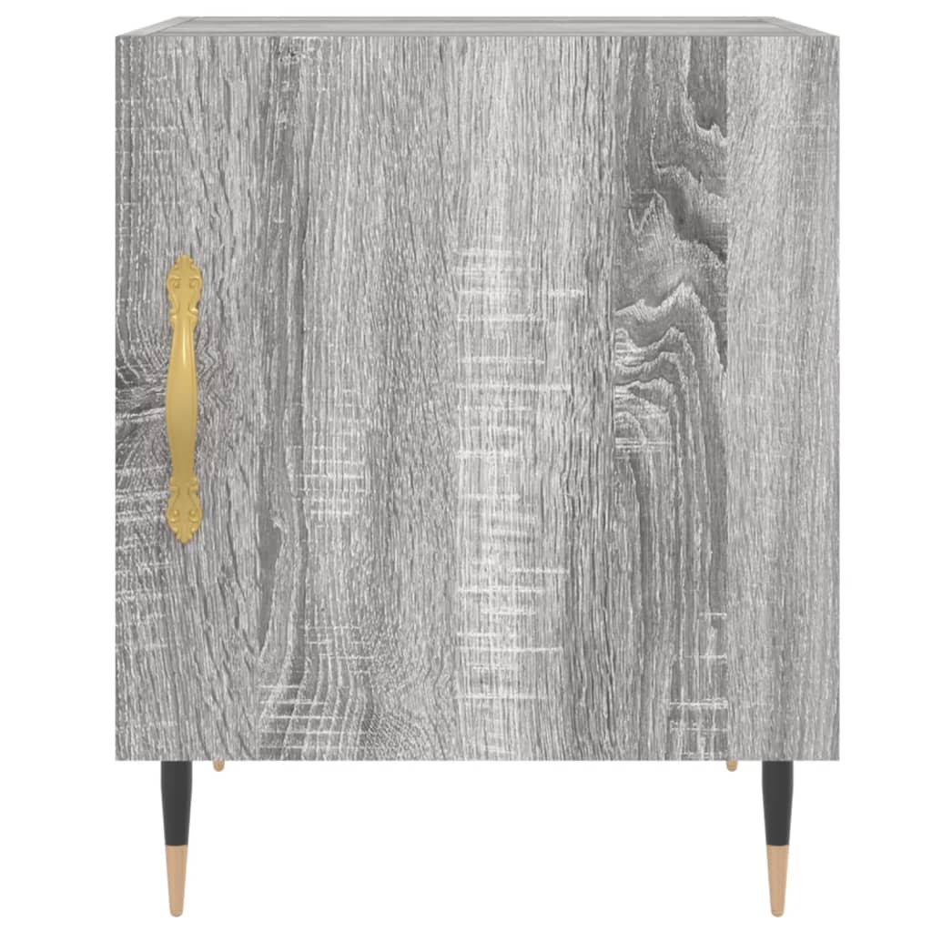 Noptiere, 2 buc., gri sonoma, 40x40x50 cm, lemn compozit — imaginea 5