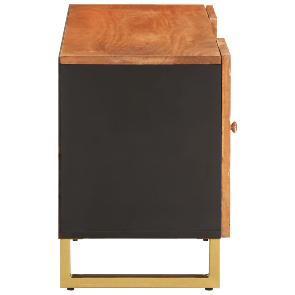 Dulap TV maro si negru 105x33,5x46 cm lemn masiv de mango — imaginea 5